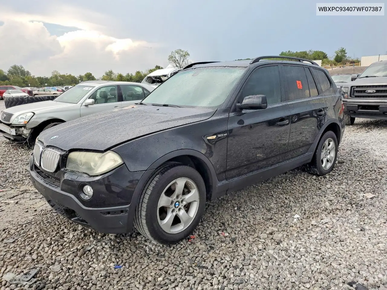 BMW X3 2007, VIN WBXPC93407WF07387
