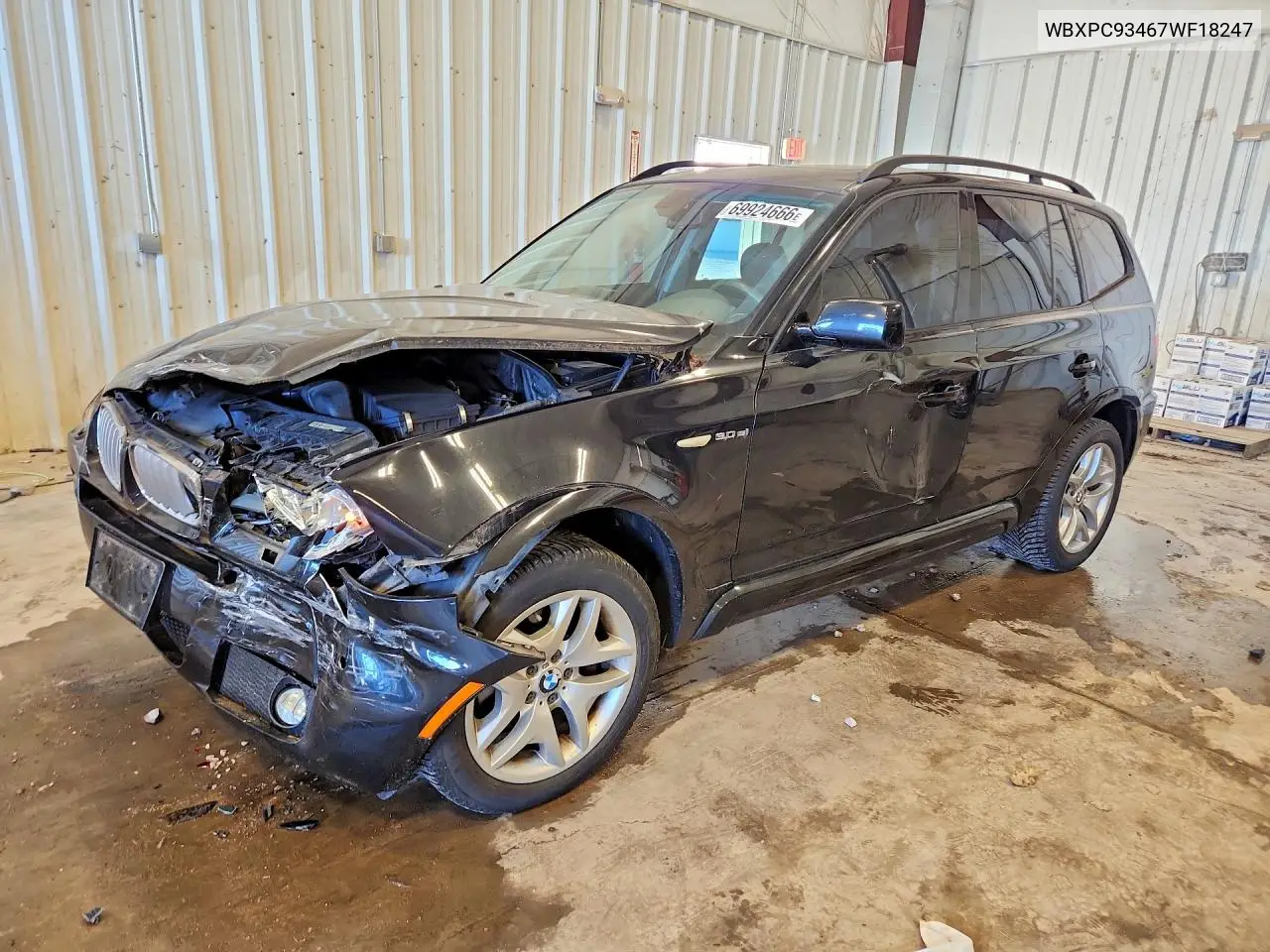 BMW X3 2007, VIN WBXPC93467WF18247