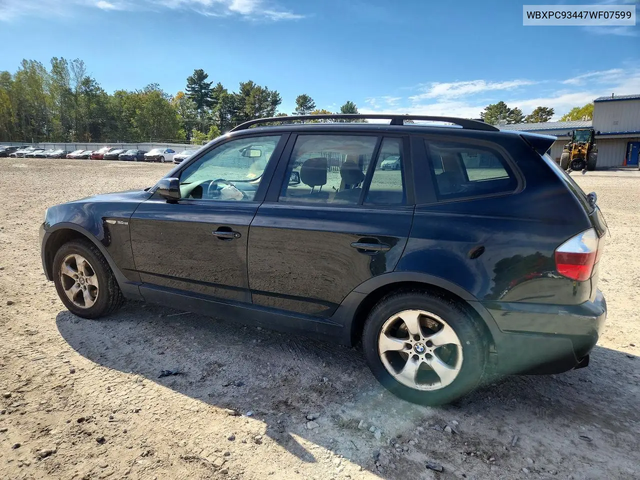 2007 BMW X3 VIN WBXPC93447WF07599 — фото 2