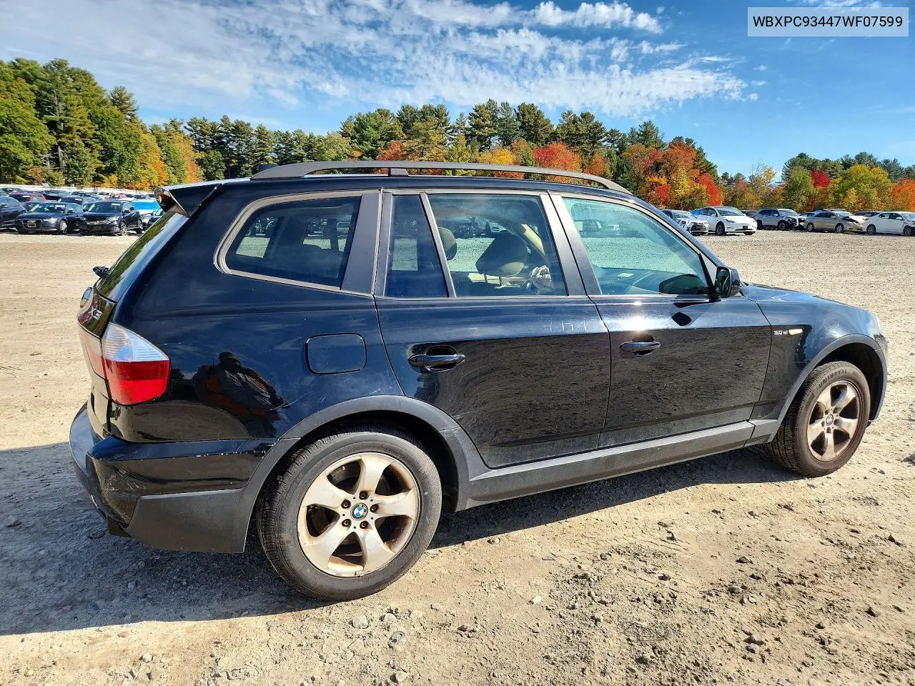2007 BMW X3 VIN WBXPC93447WF07599 — фото 3