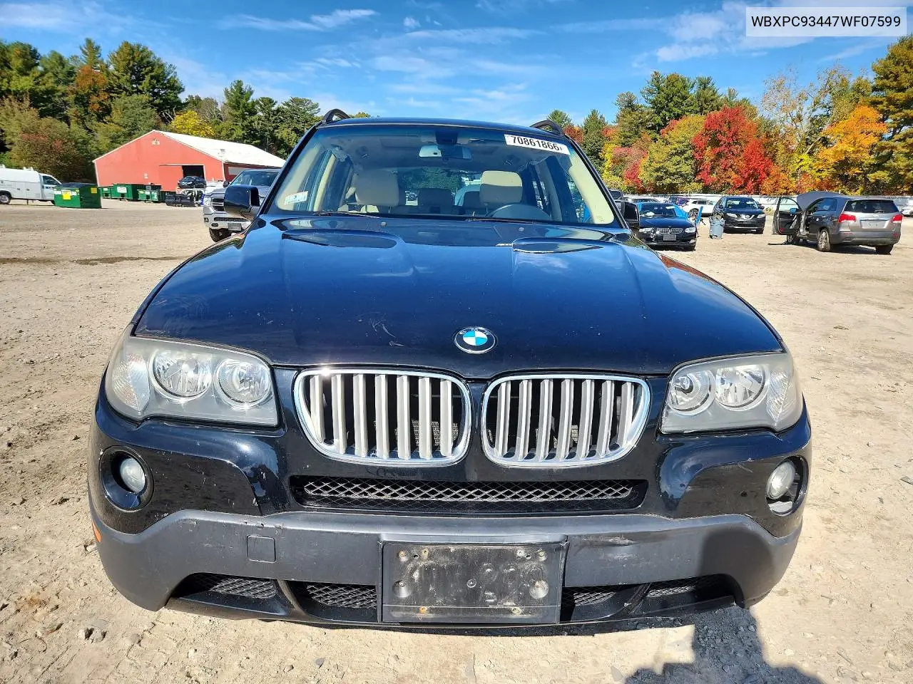2007 BMW X3 VIN WBXPC93447WF07599 — фото 5