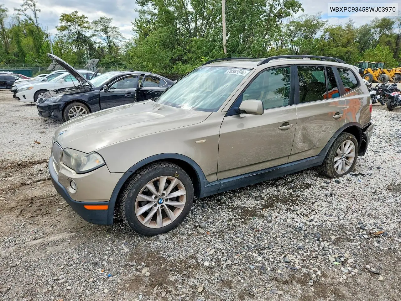 2008 BMW X3 VIN WBXPC93458WJ03970 — фото 2