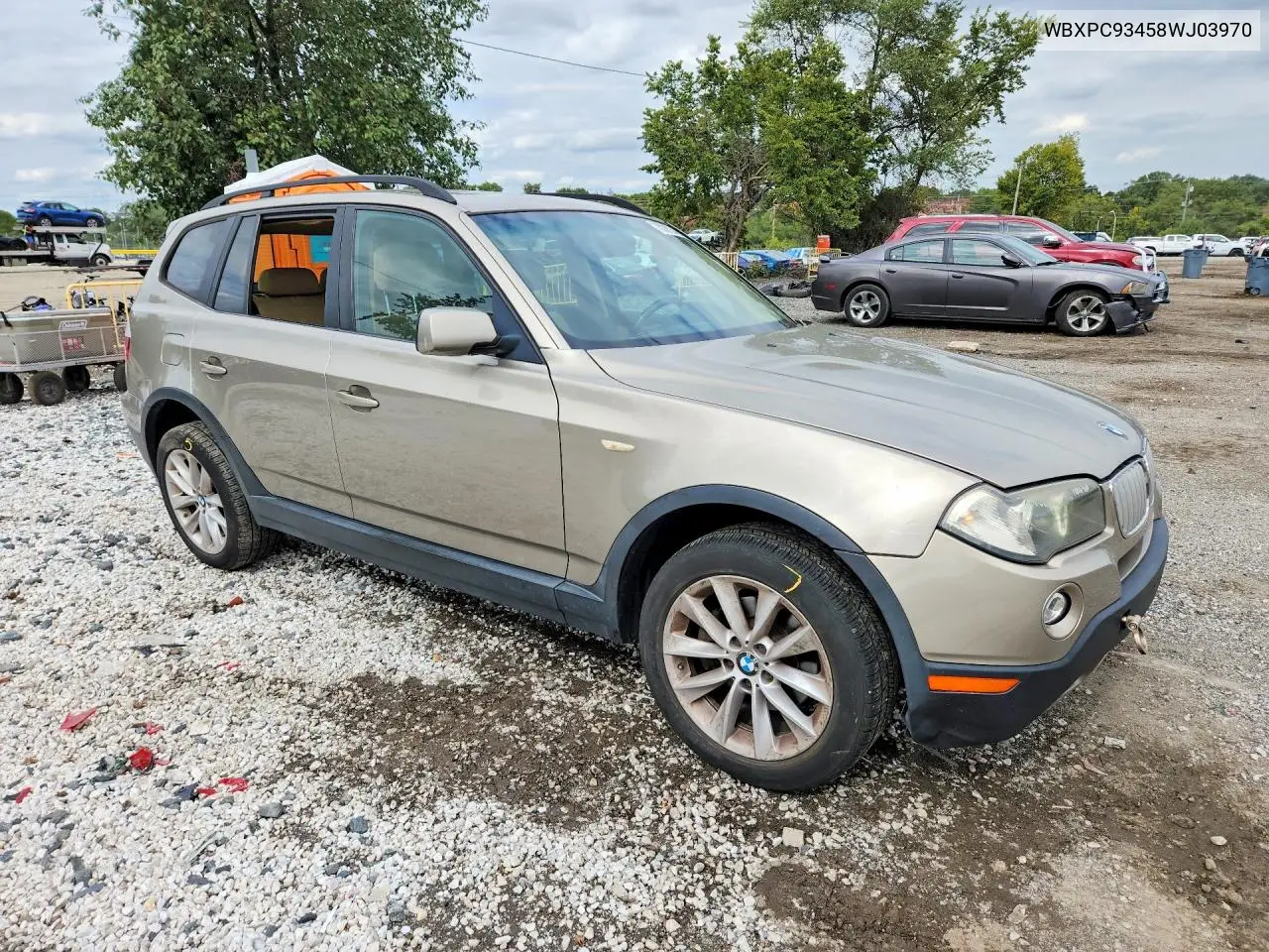 BMW X3 2008, VIN WBXPC93458WJ03970