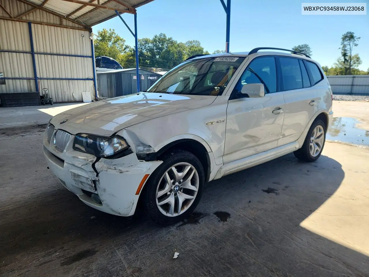 BMW X3 2008, VIN WBXPC93458WJ23068