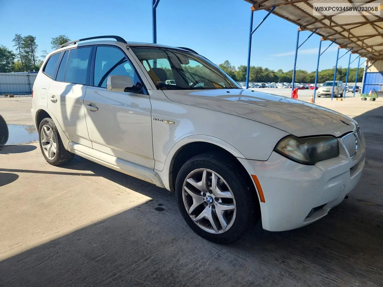2008 BMW X3 VIN WBXPC93458WJ23068 — фото 4