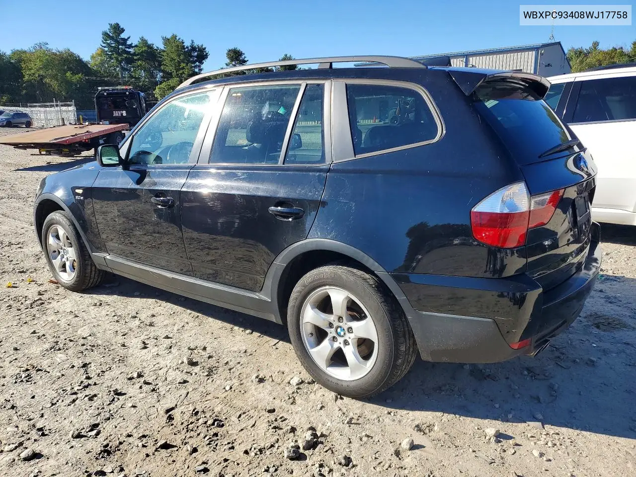 2008 BMW X3 VIN WBXPC93408WJ17758 — фото 2