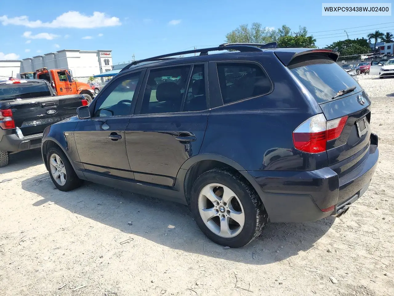 2008 BMW X3 VIN WBXPC93438WJ02400 — фото 2