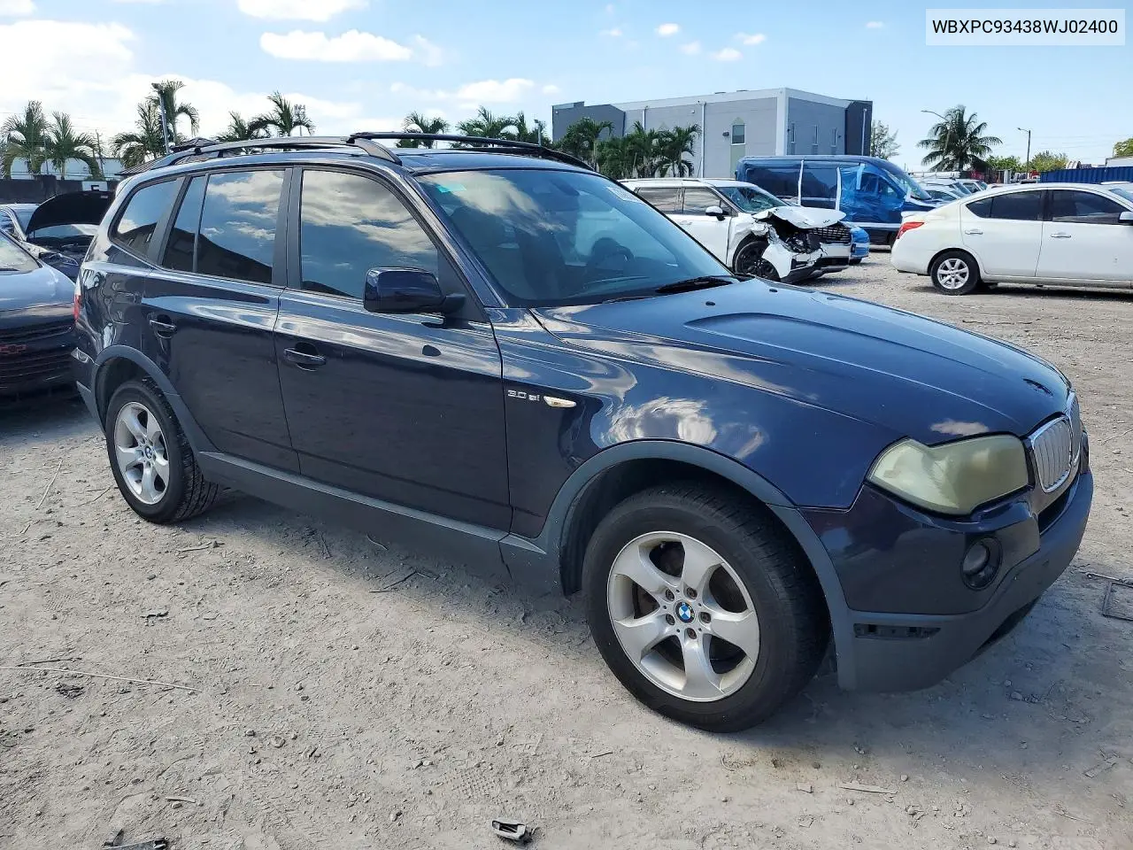 2008 BMW X3 VIN WBXPC93438WJ02400 — фото 4
