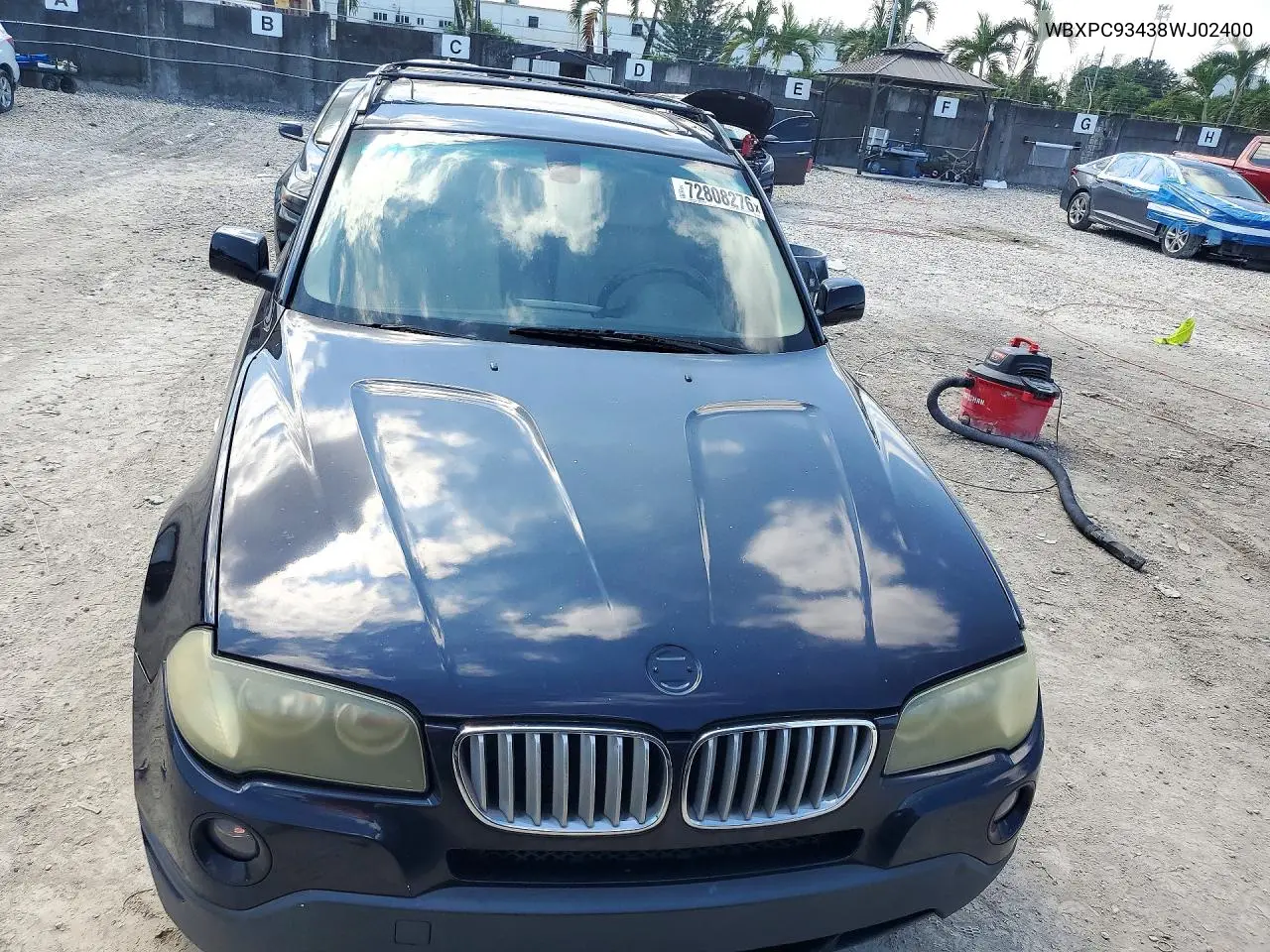 2008 BMW X3 VIN WBXPC93438WJ02400 — фото 5