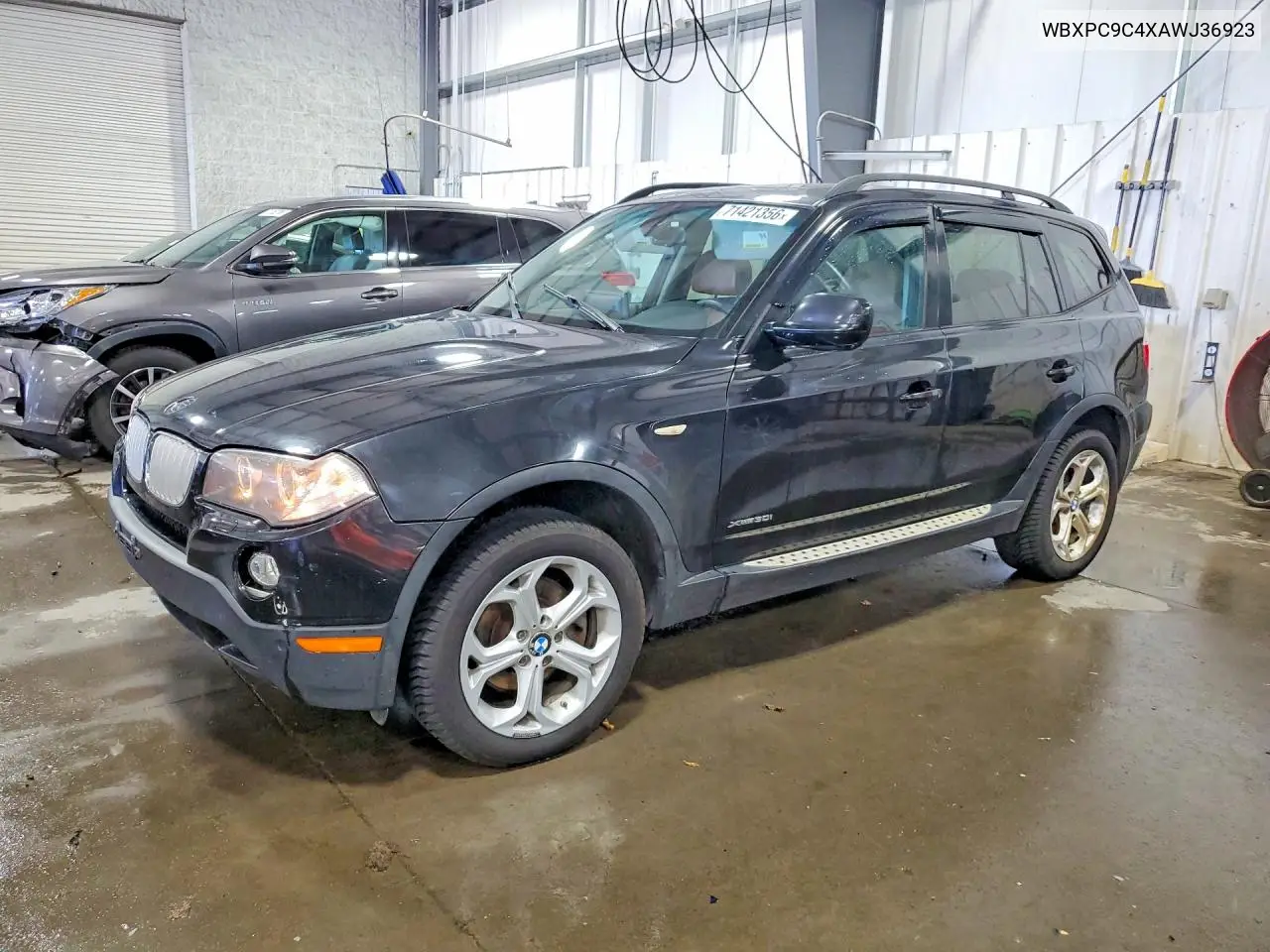 BMW X3 2010, VIN WBXPC9C4XAWJ36923