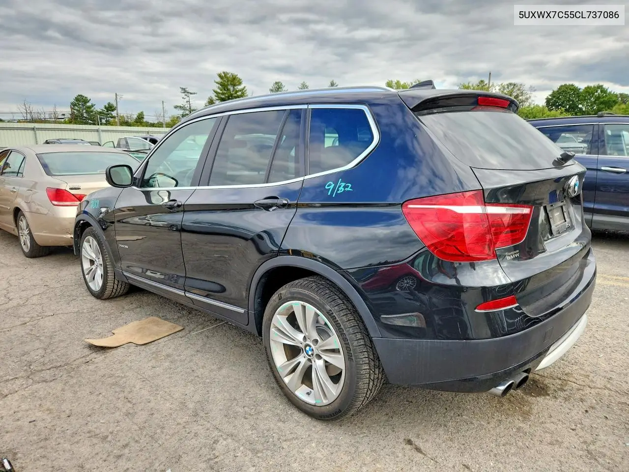 2012 BMW X3 VIN 5UXWX7C55CL737086 — фото 2