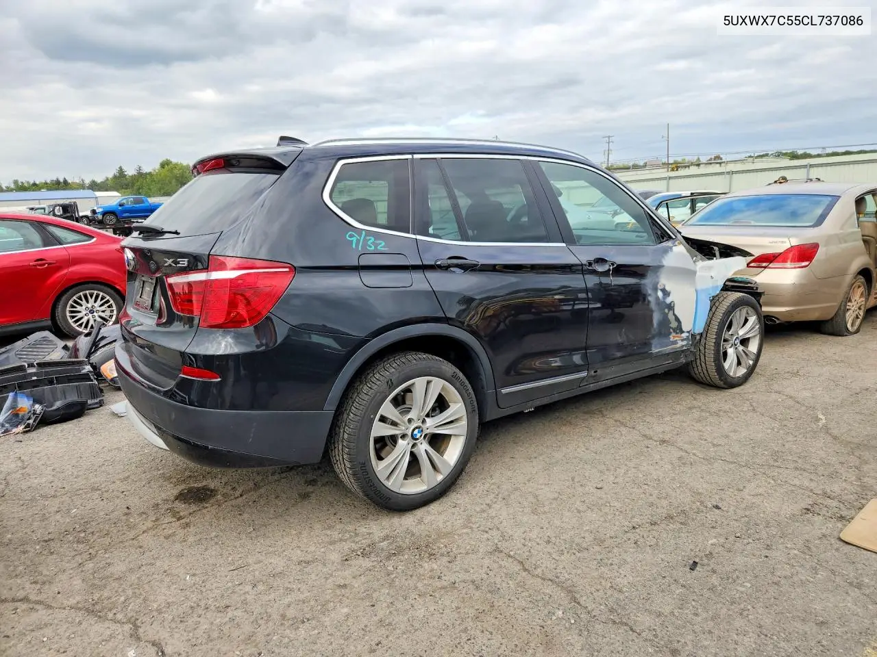 2012 BMW X3 VIN 5UXWX7C55CL737086 — фото 3
