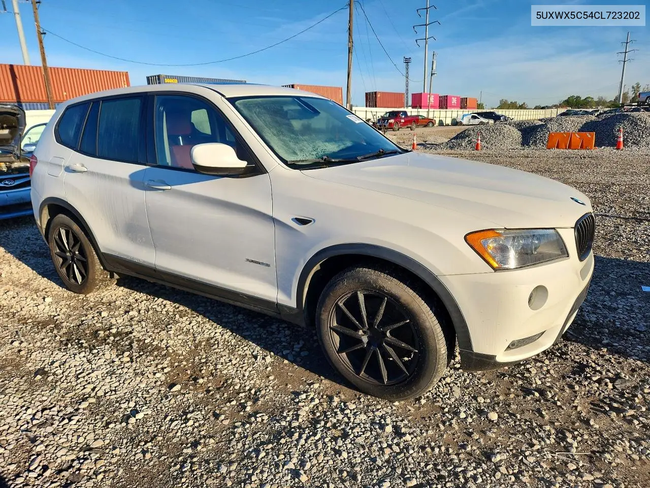 2012 BMW X3 VIN 5UXWX5C54CL723202 — фото 4