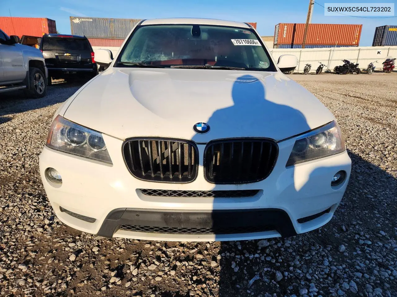 2012 BMW X3 VIN 5UXWX5C54CL723202 — фото 5