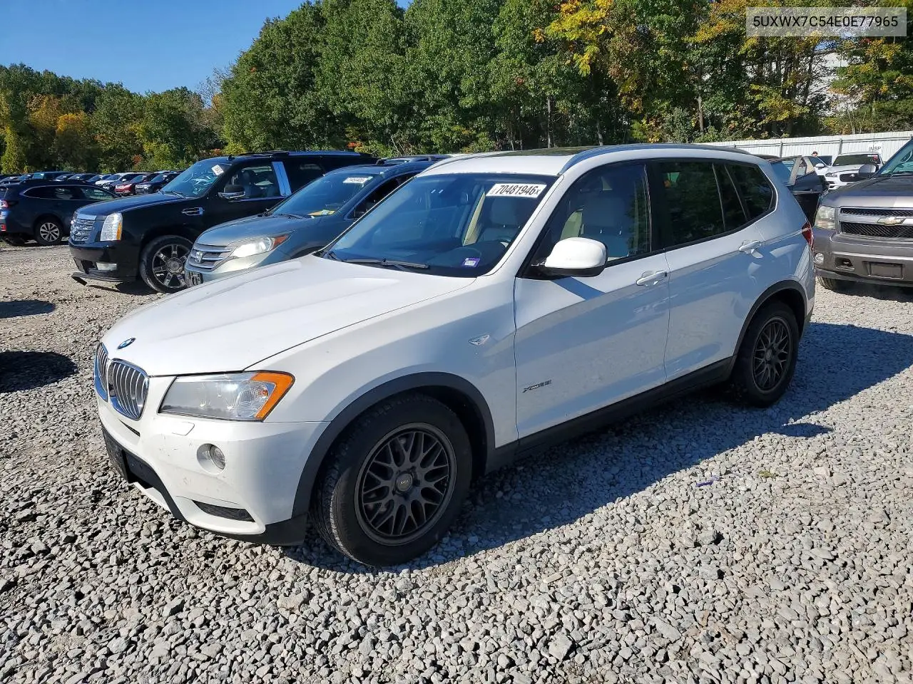 BMW X3 2014, VIN 5UXWX7C54E0E77965