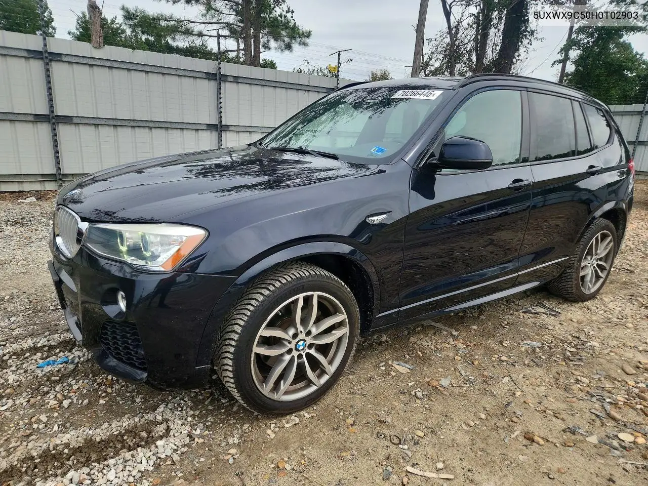 BMW X3 2017, VIN 5UXWX9C50H0T02903