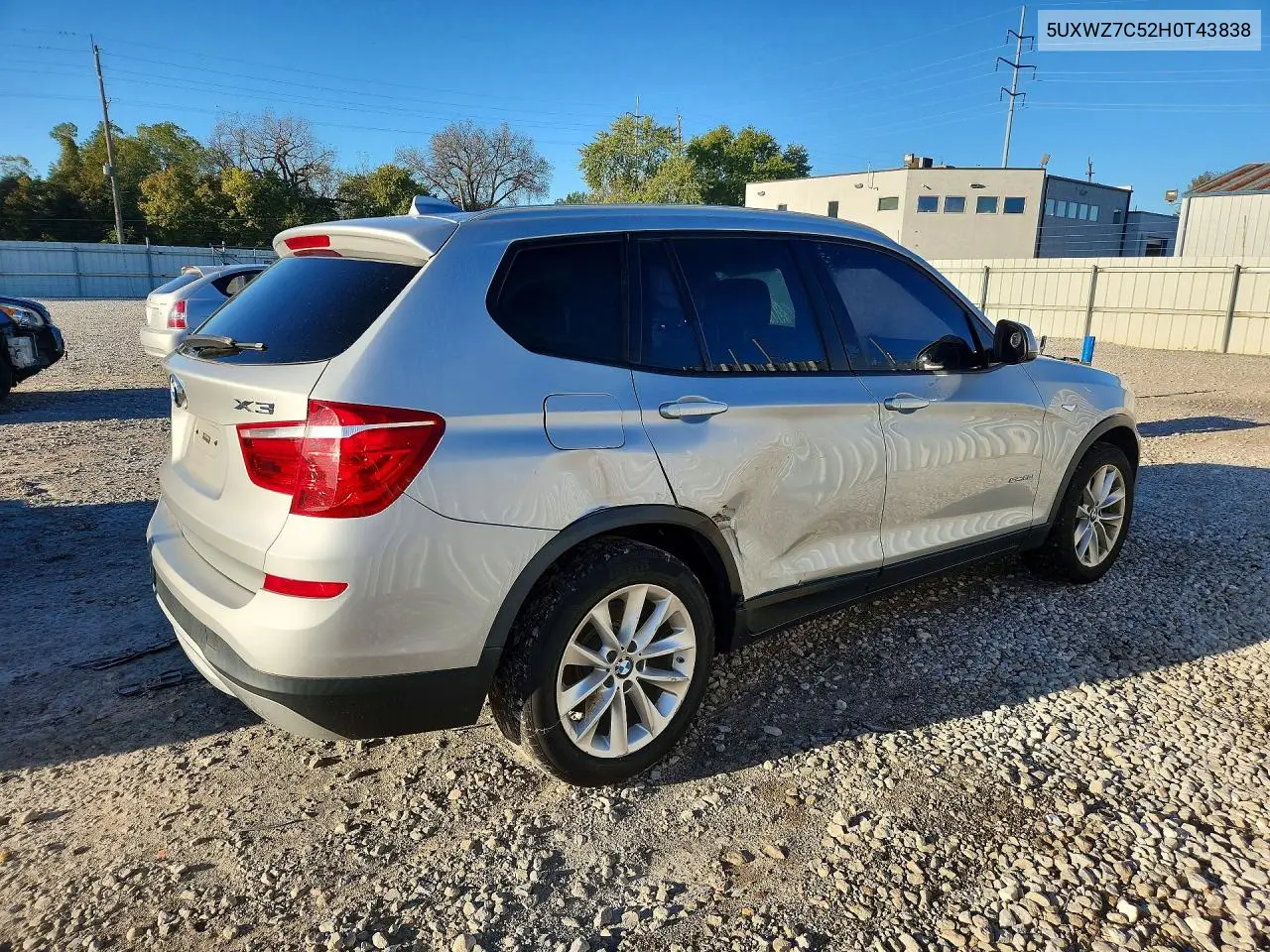 2017 BMW X3 VIN 5UXWZ7C52H0T43838 — фото 3