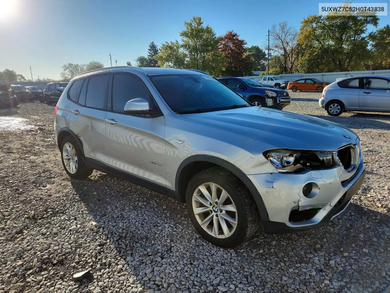 2017 BMW X3 VIN 5UXWZ7C52H0T43838 — фото 4