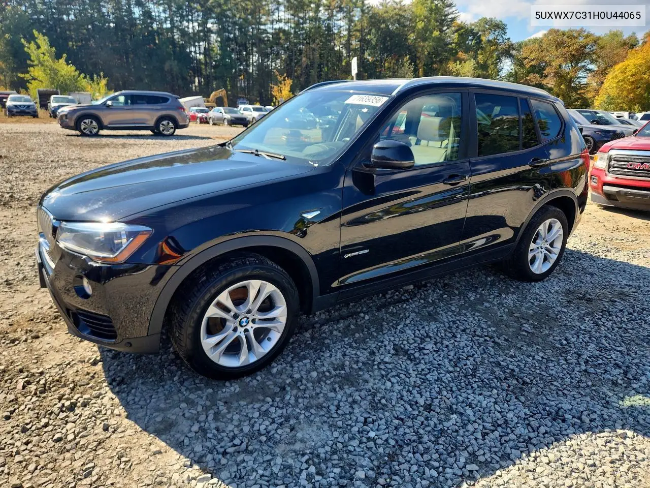 BMW X3 2017, VIN 5UXWX7C31H0U44065