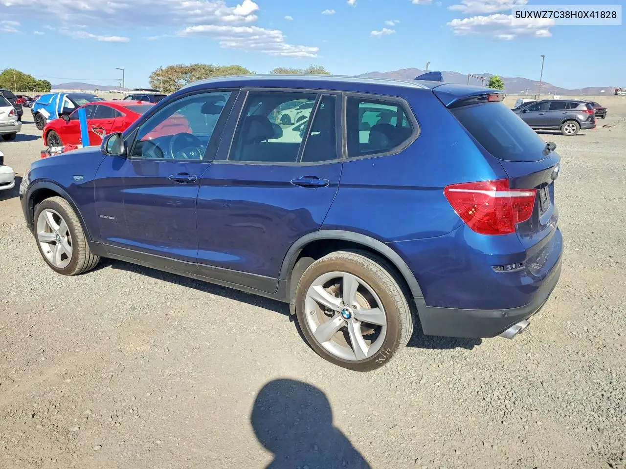 2017 BMW X3 VIN 5UXWZ7C38H0X41828 — фото 2