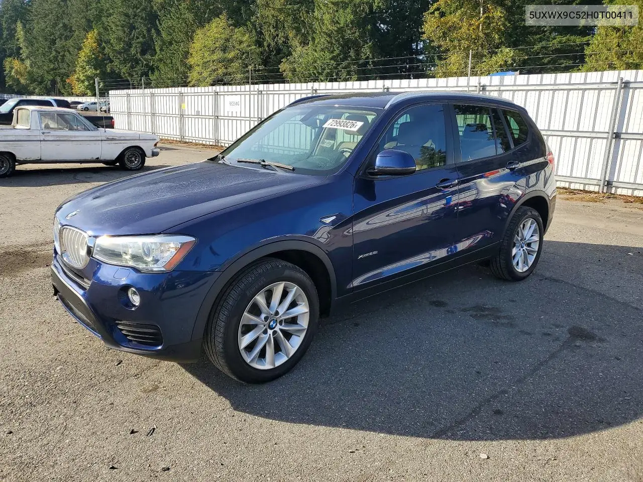 BMW X3 2017, VIN 5UXWX9C52H0T00411
