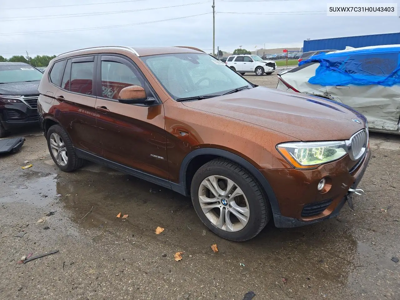 2017 BMW X3 VIN 5UXWX7C31H0U43403 — фото 4
