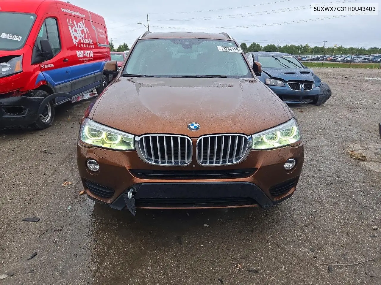 2017 BMW X3 VIN 5UXWX7C31H0U43403 — фото 5