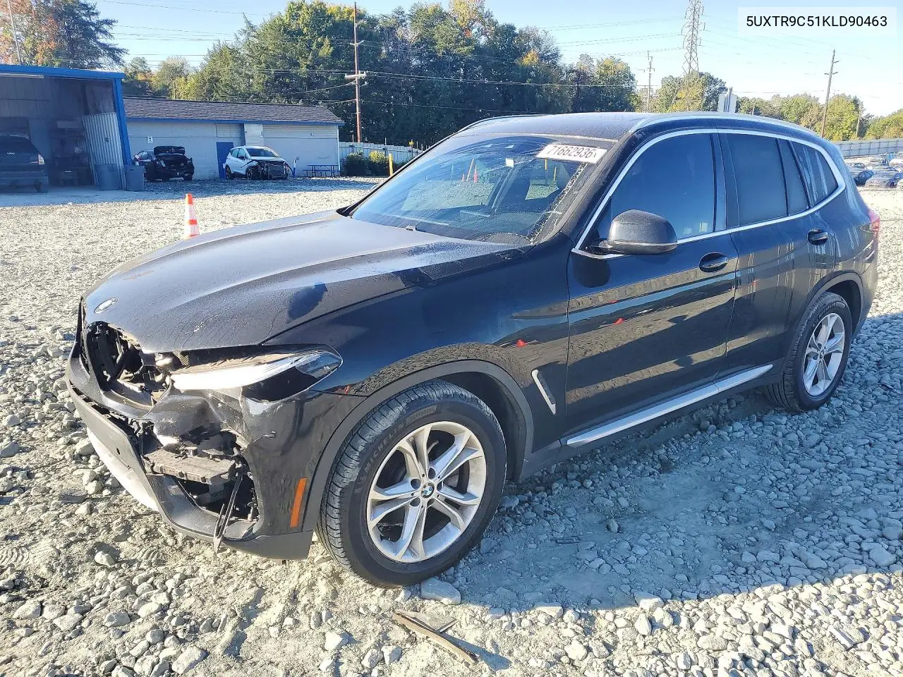 BMW X3 2019, VIN 5UXTR9C51KLD90463