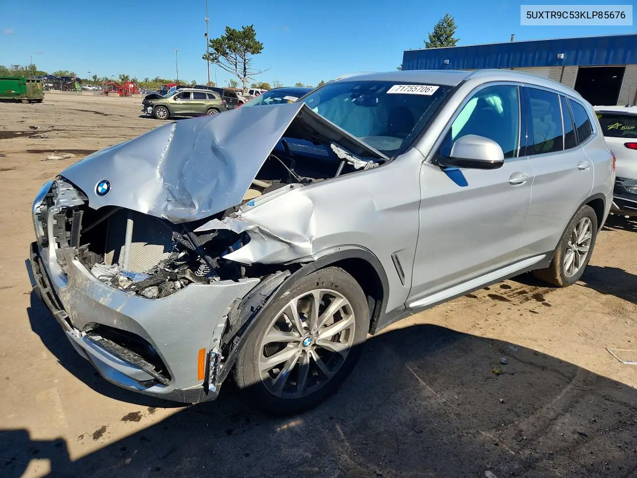 BMW X3 2019, VIN 5UXTR9C53KLP85676