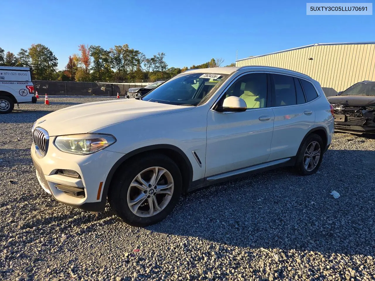 BMW X3 2020, VIN 5UXTY3C05LLU70691