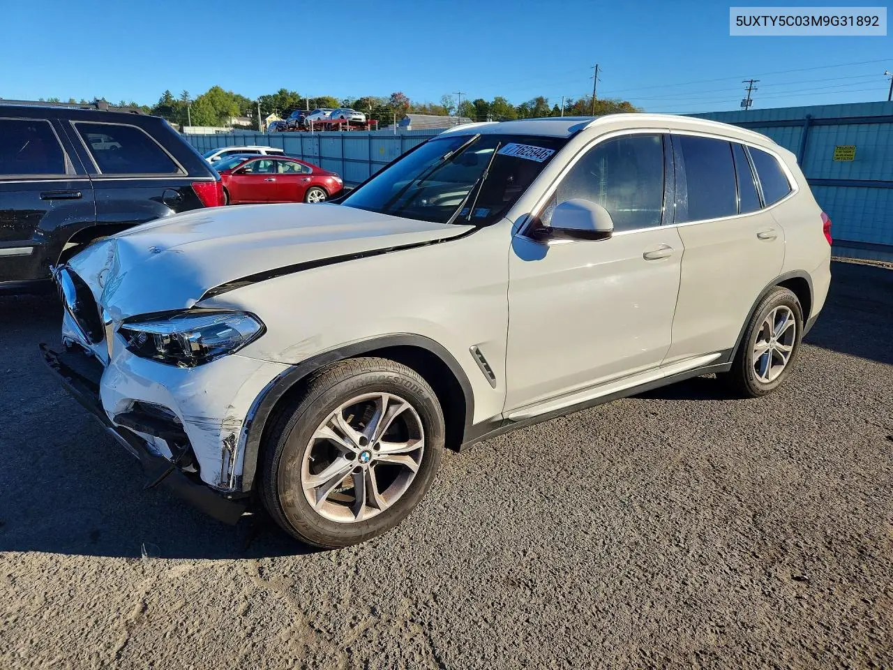 BMW X3 2021, VIN 5UXTY5C03M9G31892