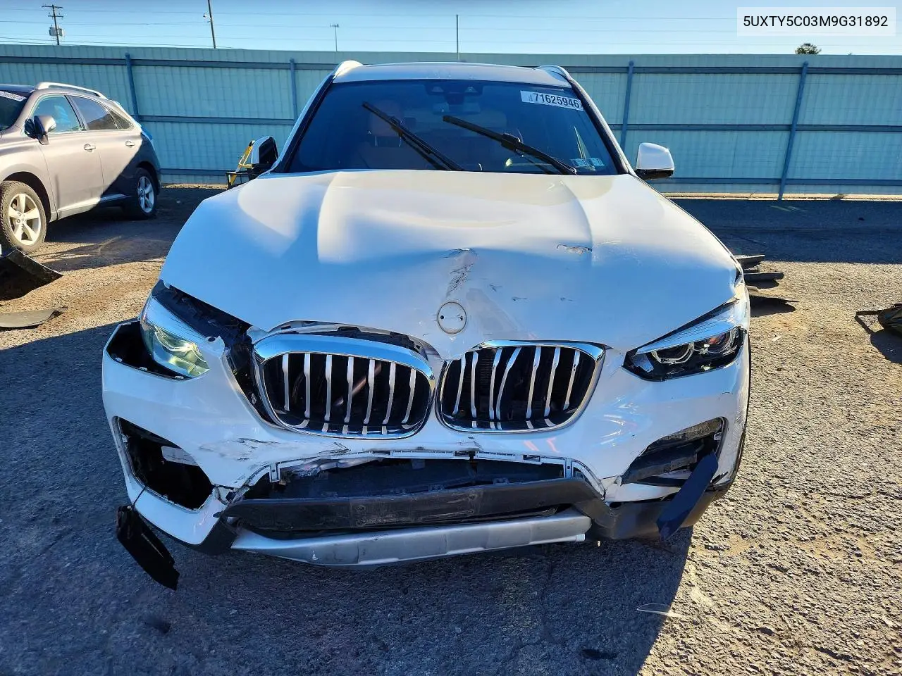 2021 BMW X3 VIN 5UXTY5C03M9G31892 — фото 5