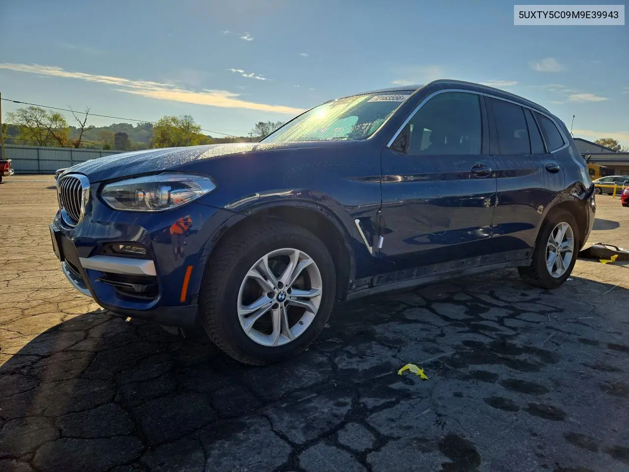 BMW X3 2021, VIN 5UXTY5C09M9E39943
