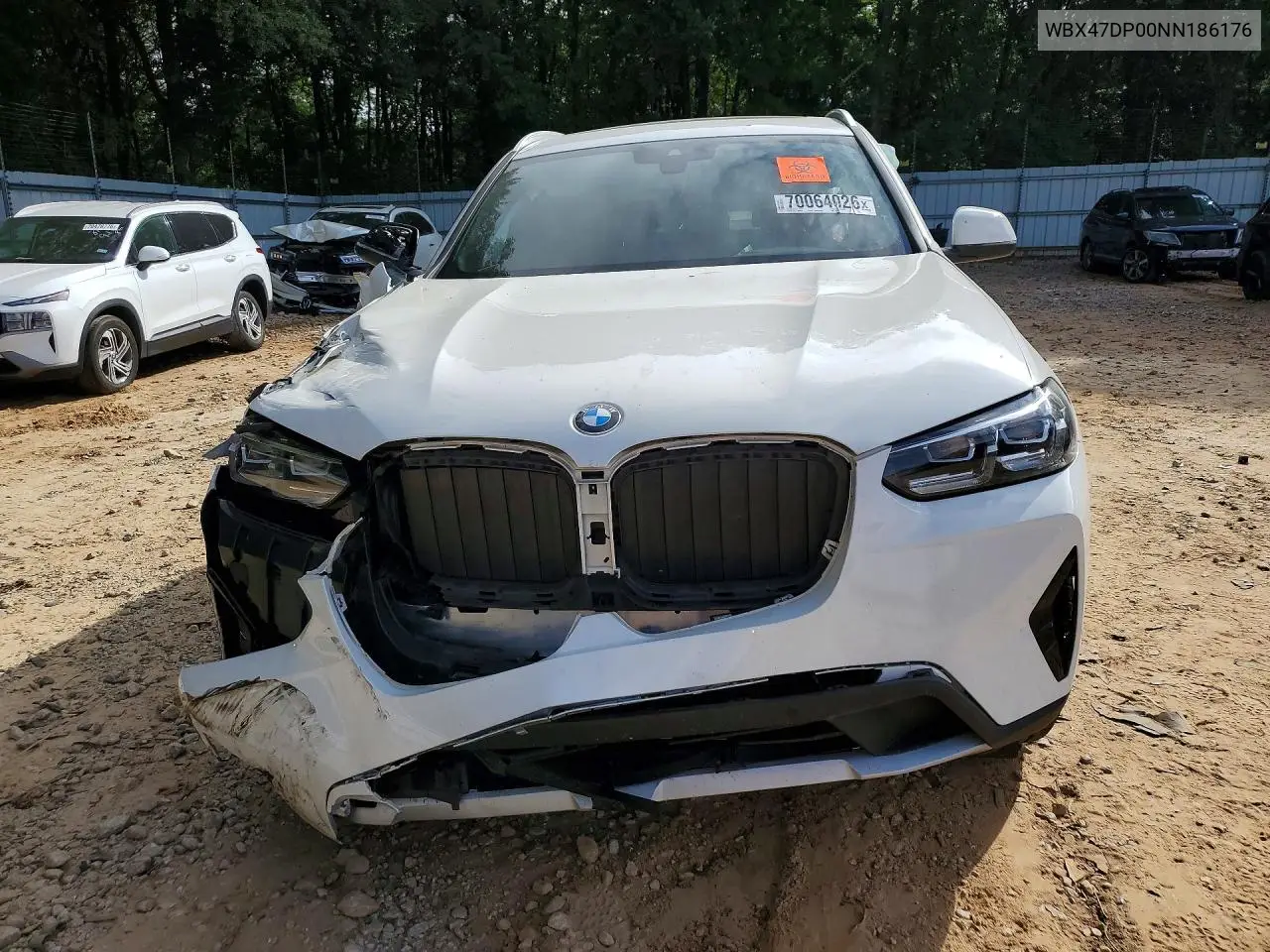 BMW X3 2022, VIN WBX47DP00NN186176