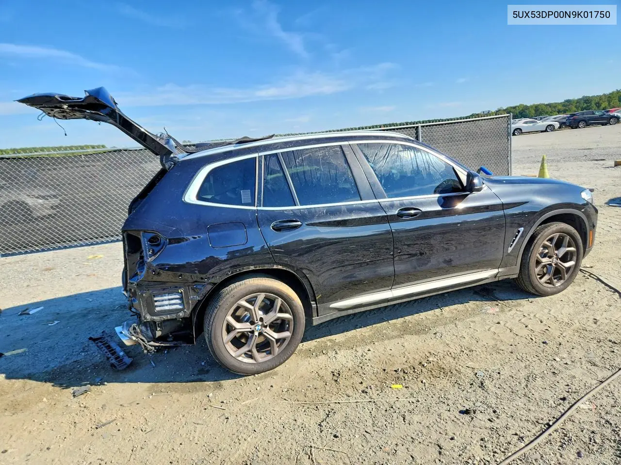 2022 BMW X3 VIN 5UX53DP00N9K01750 — фото 3
