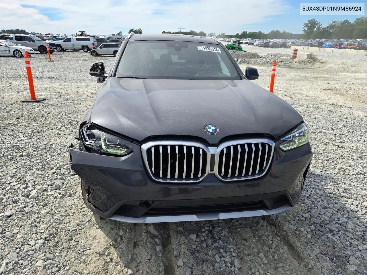 2022 BMW X3 VIN 5UX43DP01N9M86924 — фото 5