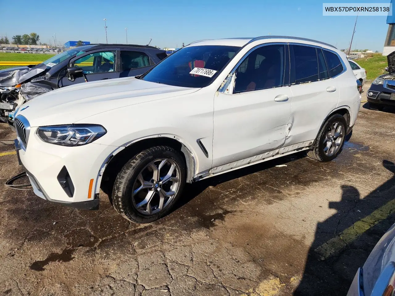 BMW X3 2024, VIN WBX57DP0XRN258138