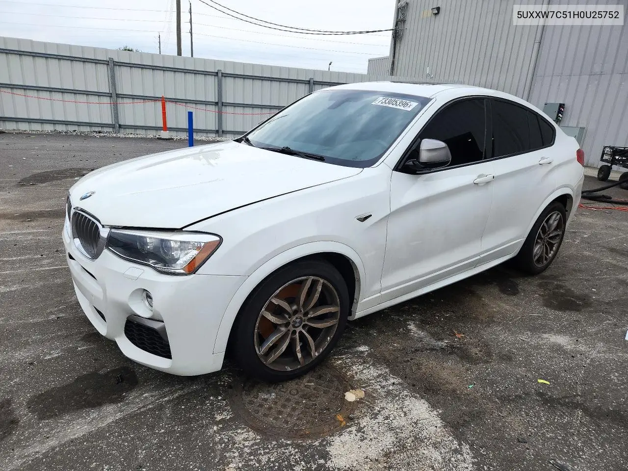 BMW X4 2017, VIN 5UXXW7C51H0U25752