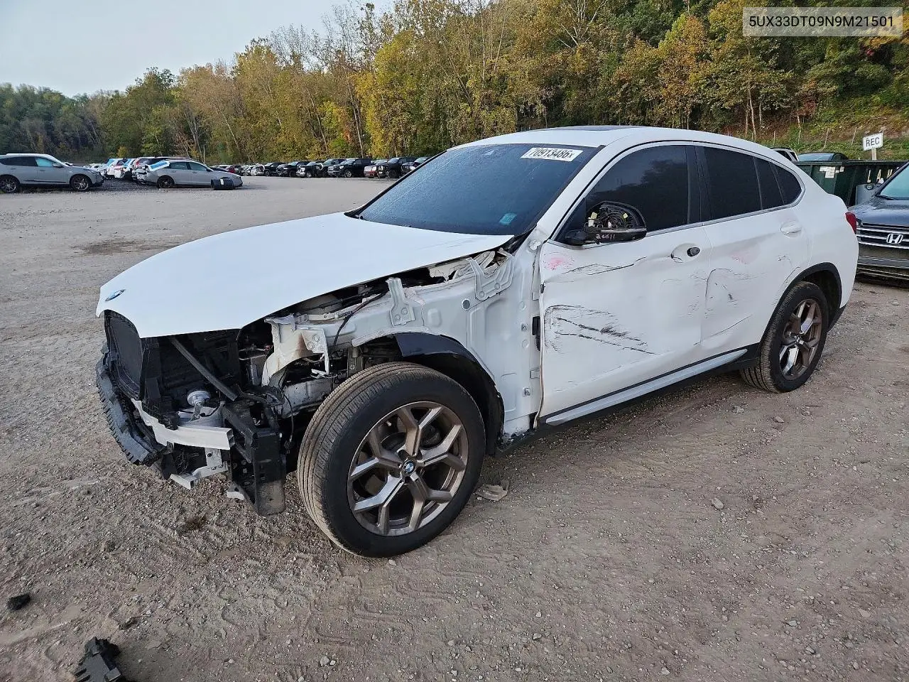 BMW X4 2022, VIN 5UX33DT09N9M21501