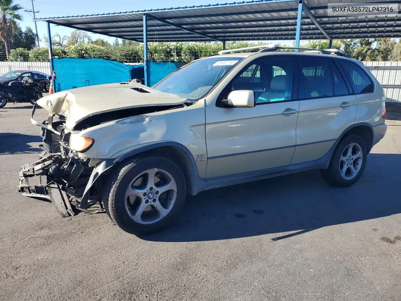 BMW X5 2002, VIN 5UXFA53572LP47316