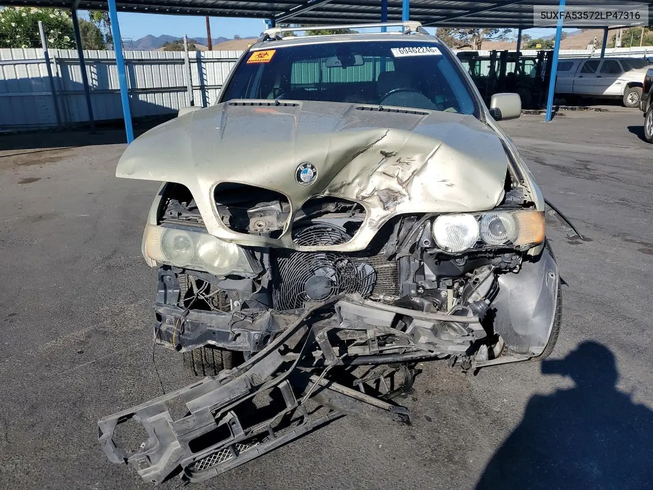 2002 BMW X5 VIN 5UXFA53572LP47316 — фото 5