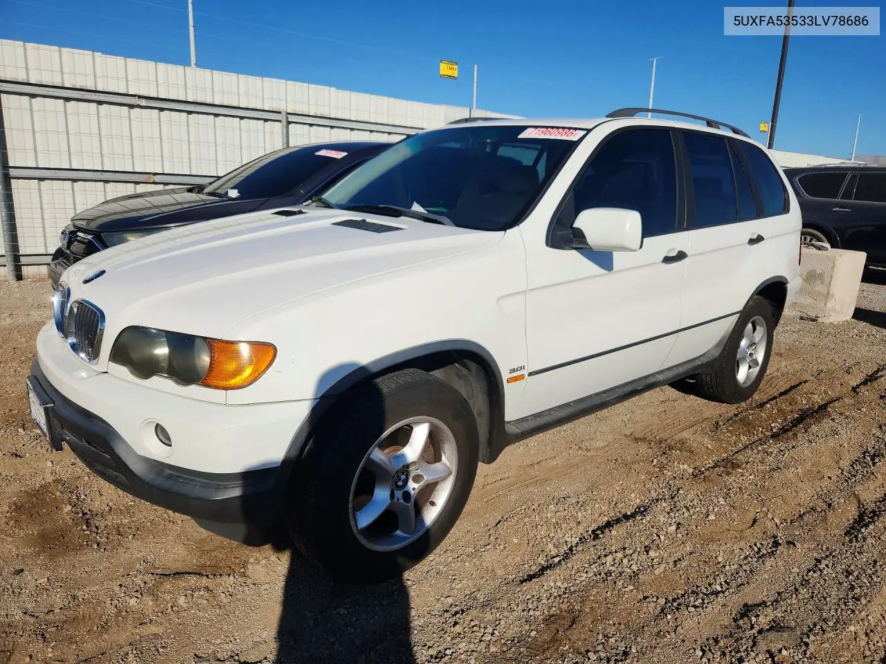 BMW X5 2003, VIN 5UXFA53533LV78686