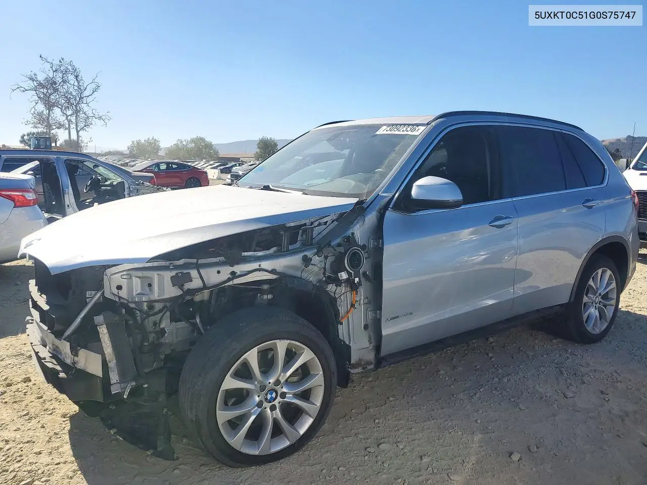 BMW X5 2016, VIN 5UXKT0C51G0S75747