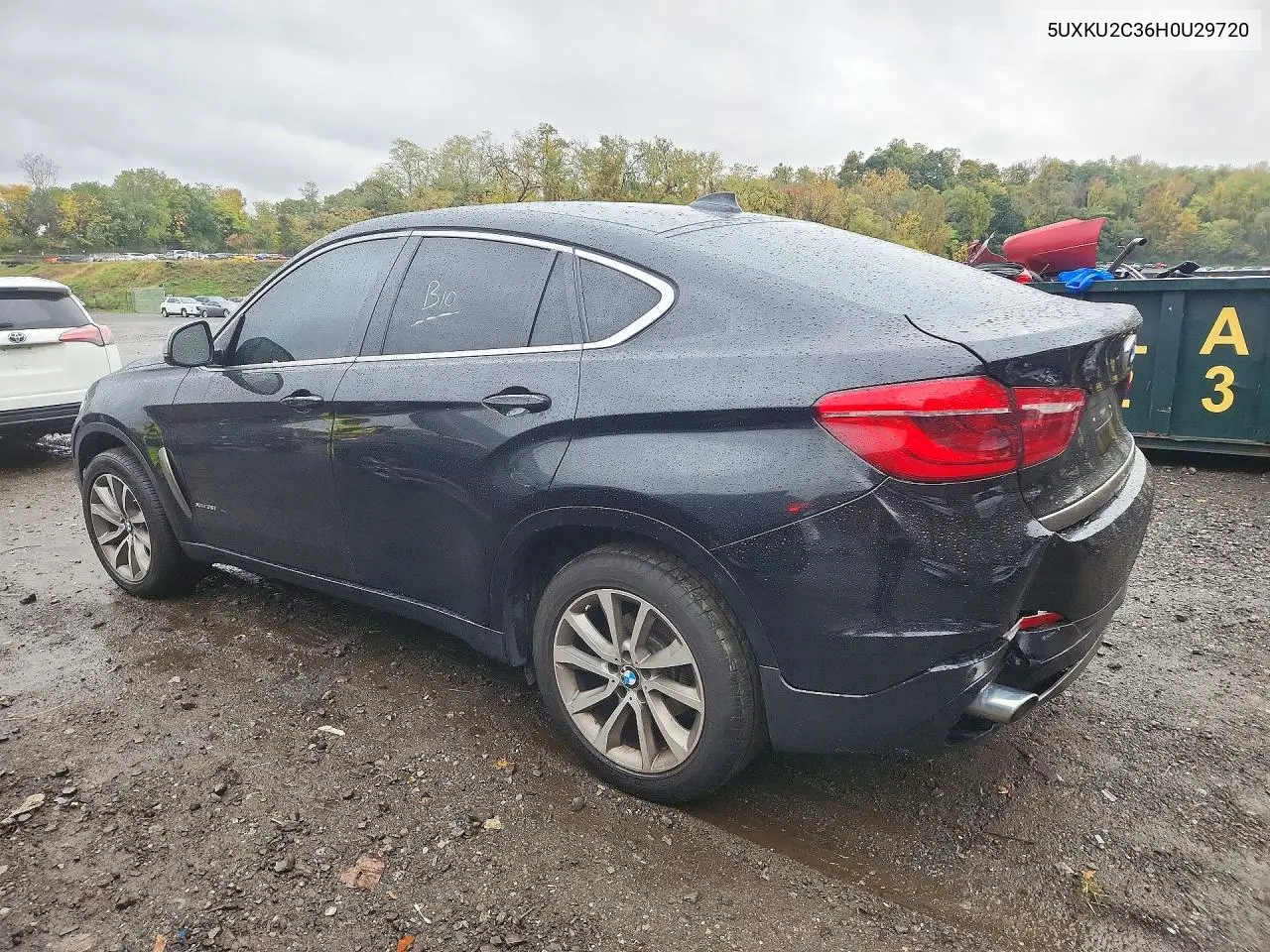2017 BMW X6 VIN 5UXKU2C36H0U29720 — фото 2
