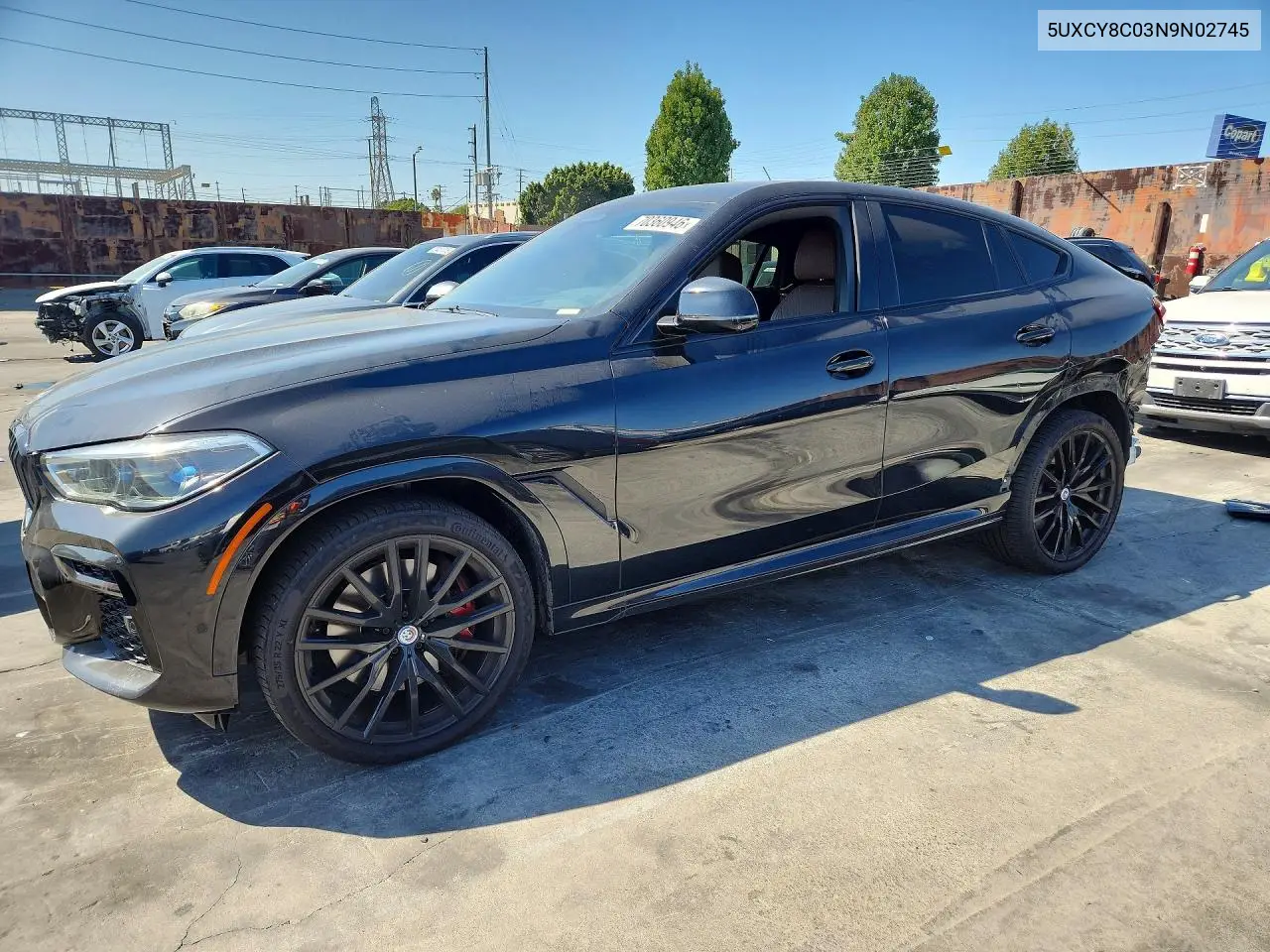 BMW X6 2022, VIN 5UXCY8C03N9N02745