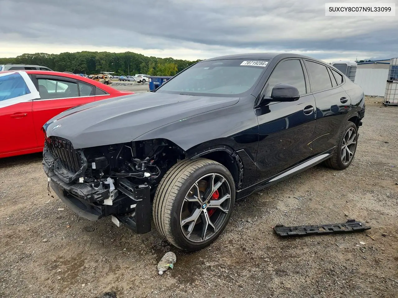 BMW X6 2022, VIN 5UXCY8C07N9L33099