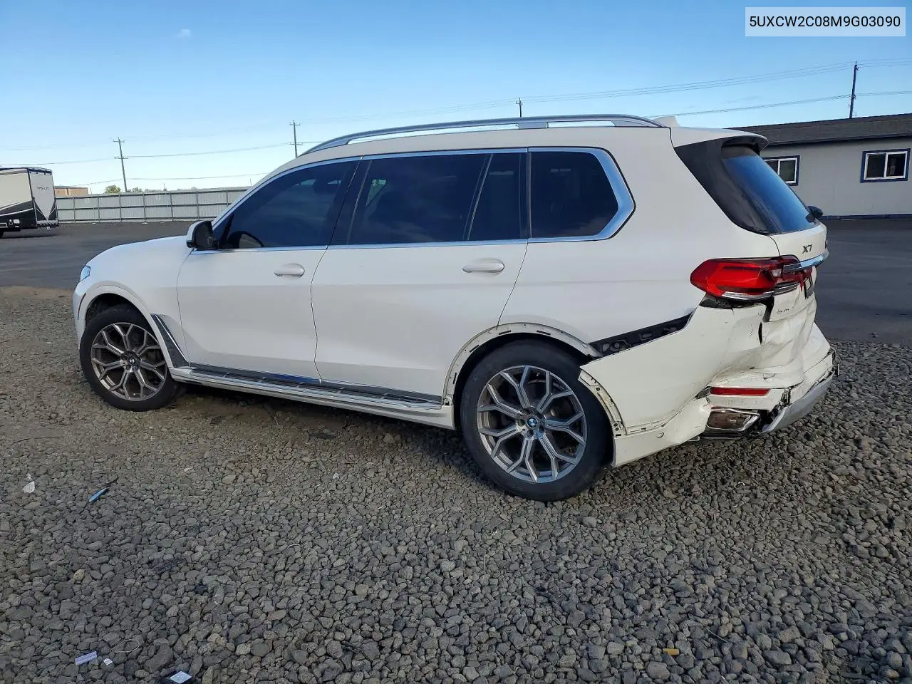 2021 BMW X7 VIN 5UXCW2C08M9G03090 — фото 2