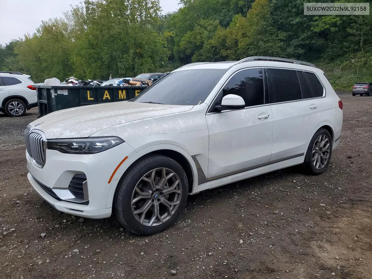 BMW X7 2022, VIN 5UXCW2C02N9L92158