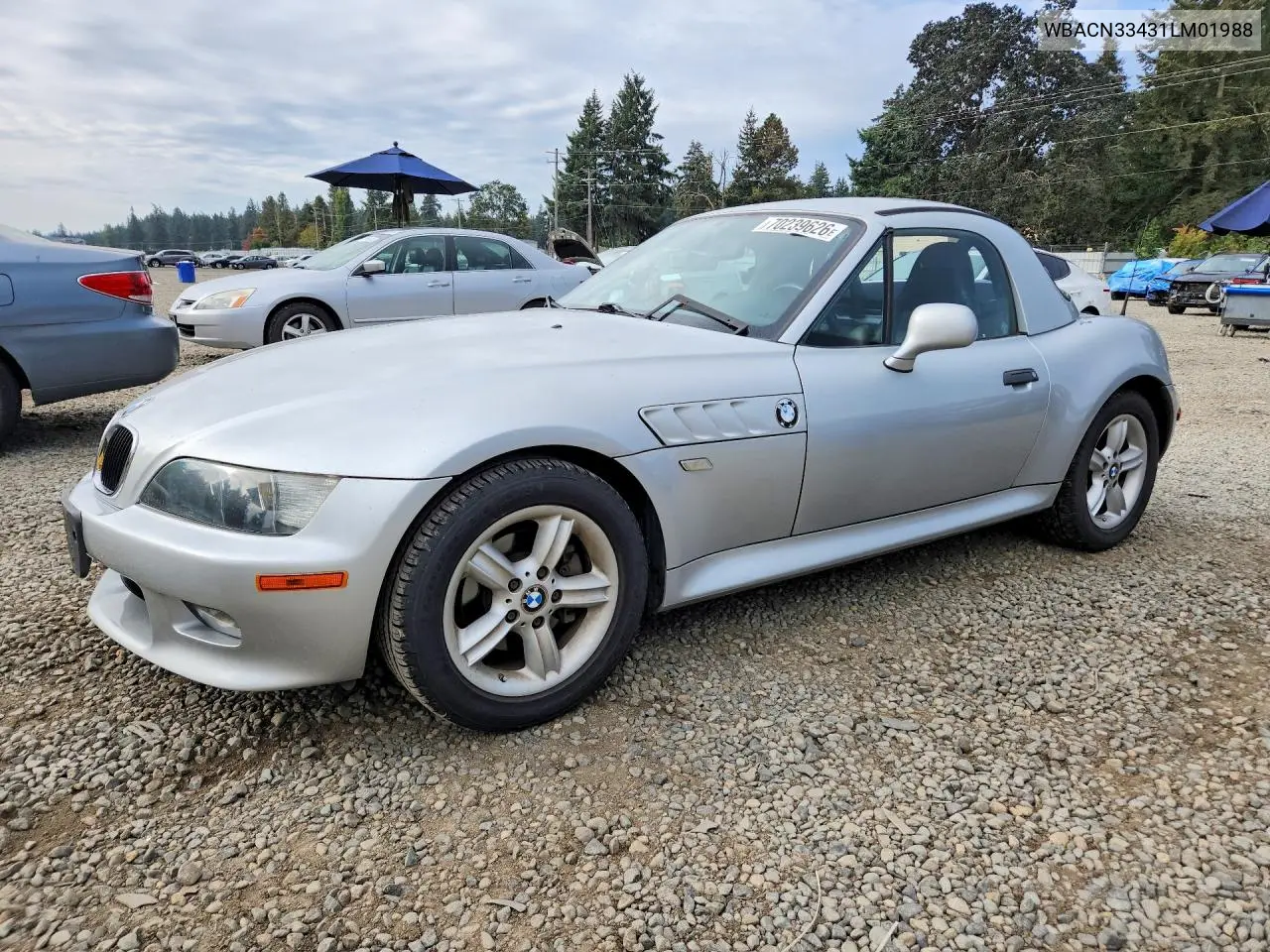 BMW Z3 2001, VIN WBACN33431LM01988