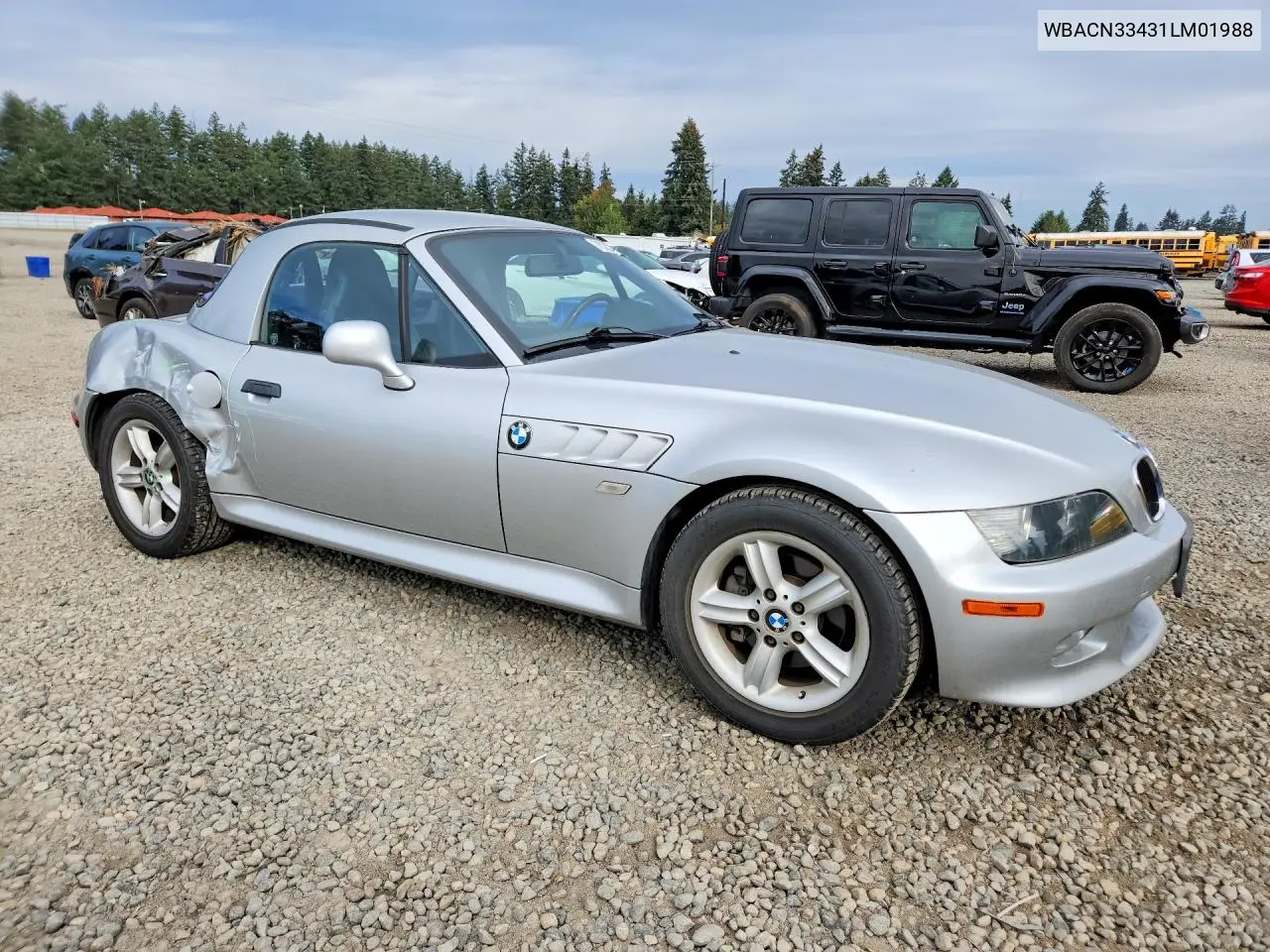 2001 BMW Z3 VIN WBACN33431LM01988 — фото 4